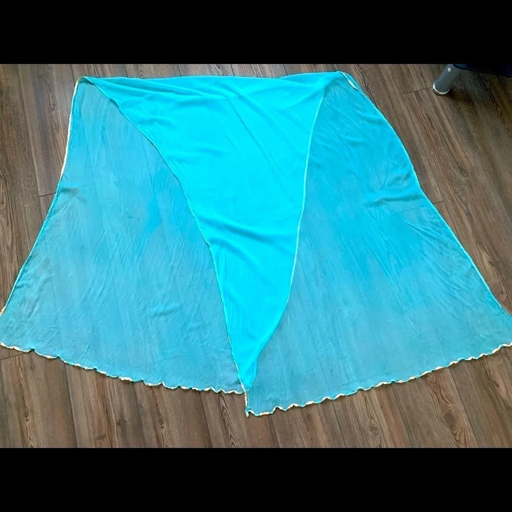 Elegant Turquoise Chiffon scarf